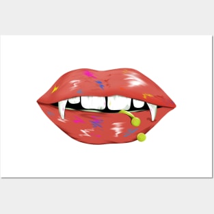 Vampire Lips Posters and Art